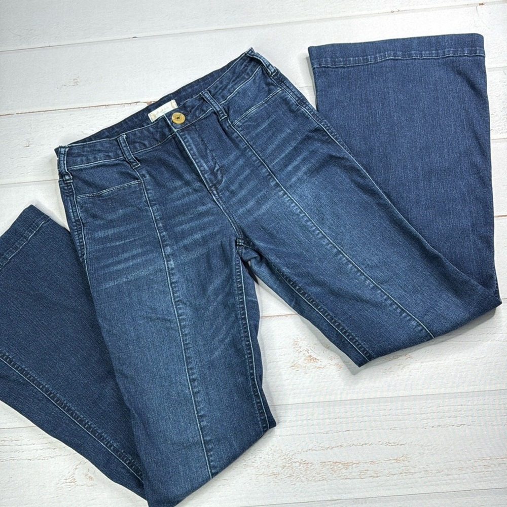 Altar'd State Dark Wash Flared Jeans with Center Seam Size 27